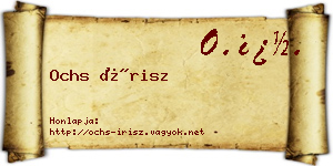 Ochs Írisz névjegykártya